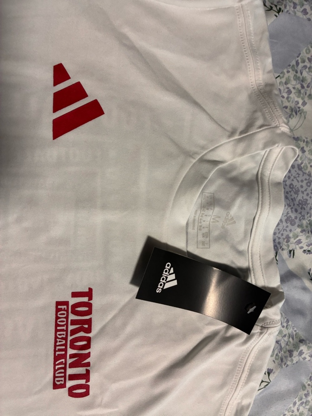 adidas White & Red Toronto Football Club Men's Tee